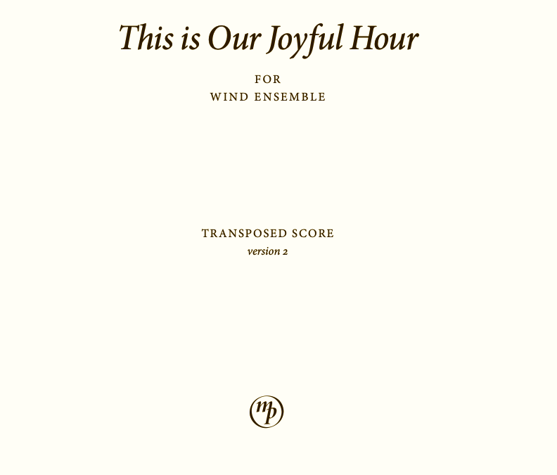 This is Our Joyful Hour (2016)