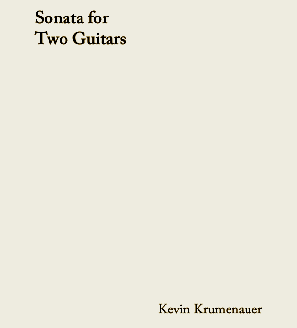 Sonata for Two Guitars (2010)